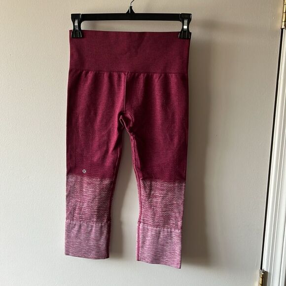 Lululemon Ebb to Street Seamless Crop Leggings Size 4 Gently used - Picture 2 of 4